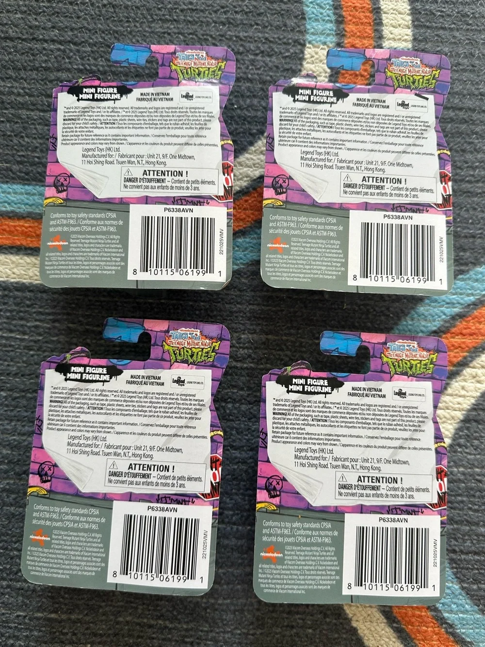 Teenage Mutant Ninja Turtles Mini Figure Set of 4